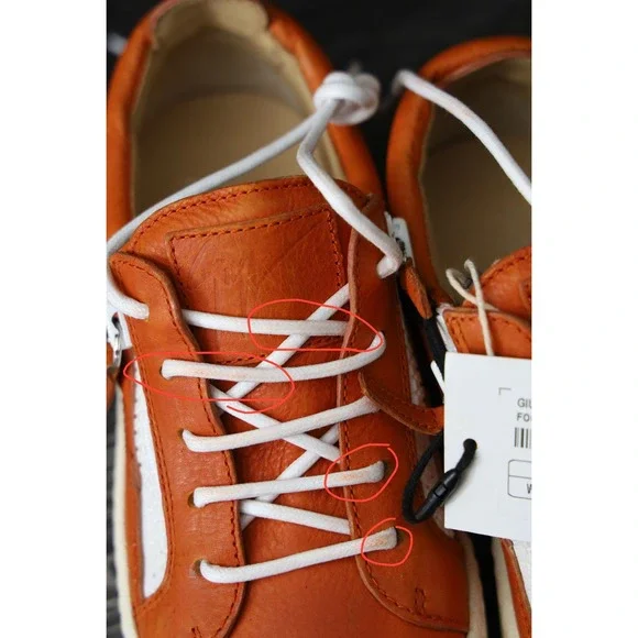 Giuseppe Zanotti Orange Leather Zip High Top Sneakers EU 35.5 - Picture 13 of 15